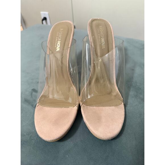 Size 11 Fashion Nova clear heels - Picture 2 of 6